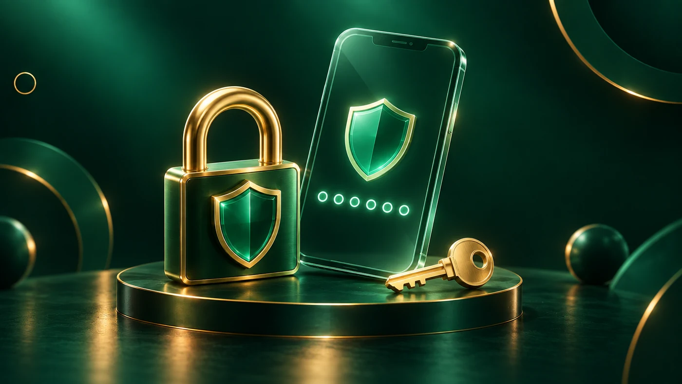 تصویر آموزشی حفاظت از حساب و فعالسازی امنیت پیش از استفاده از اپلیکیشن اوربیت